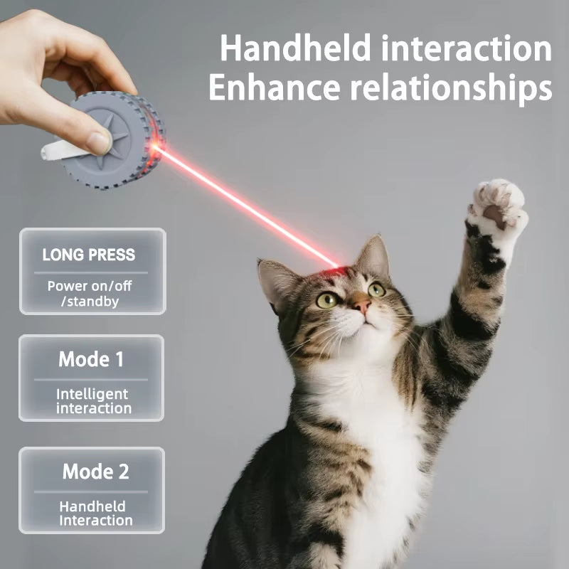 Factory Wholesale Interactive Laser Cat Ball Auto-Sleep Rolling Toy with Detachable Tail for Self-Play & Fun Cat Exercise