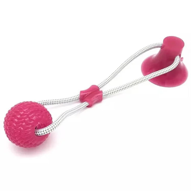 Strong Suction Cup Dog Ball Interactive Tug Rope Toy for Medium Large Dog Tug War Molar Chew Relieve Stress Teeth Clea Self Play